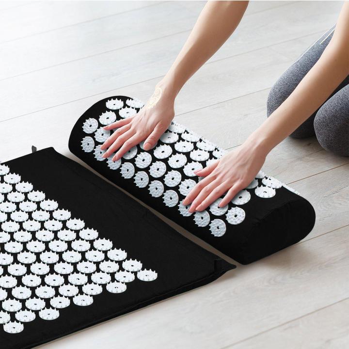 Image du produit JTI Tapis d'acupression et coussin d'acupression - Noir