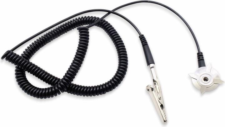Produktbild Quadrios ESD-Erdungskabel 3.00 m Klemme, Druckknopf 10 mm, Stecker, Krokodilklemme