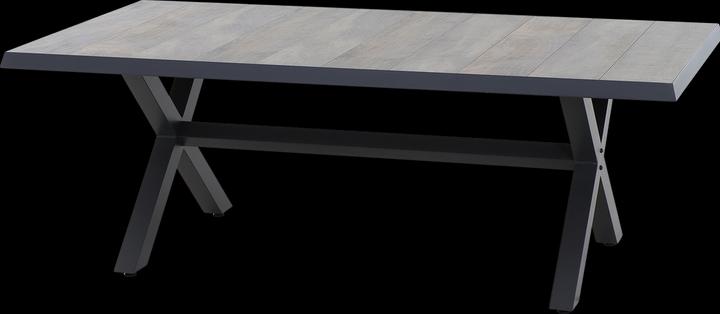 Produktbild Siena Garden Sincro Dining Tisch 200x100cm matt anthrazit / washed grey (200 cm)