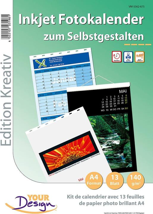 Immagine prodotto Your Design Set calendario fotografico A4 verticale (140g/m²) (A4)