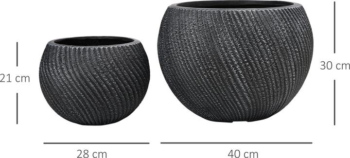 Produktbild Outsunny Pflanztöpfe mit Entwässerungsloch (40 cm)