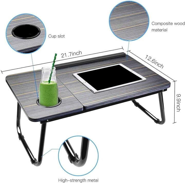 Actual product image Songmics Faltbarer Laptoptisch mit Leseständer und Becherhalter