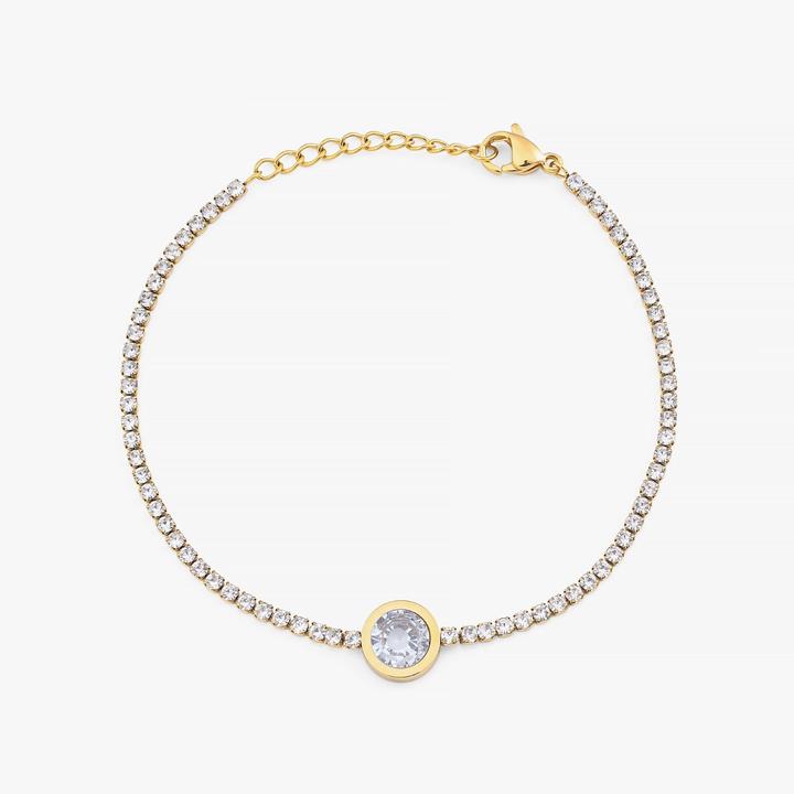 Sensora Jewelry Tennis Stone Armband (Edelstahl)