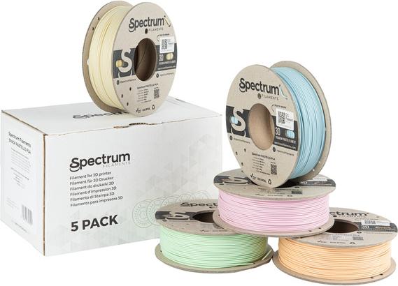Actual product image Pastello PLA 5-pack (PLA, 1.75 mm, 1250 g, Multicoloured)