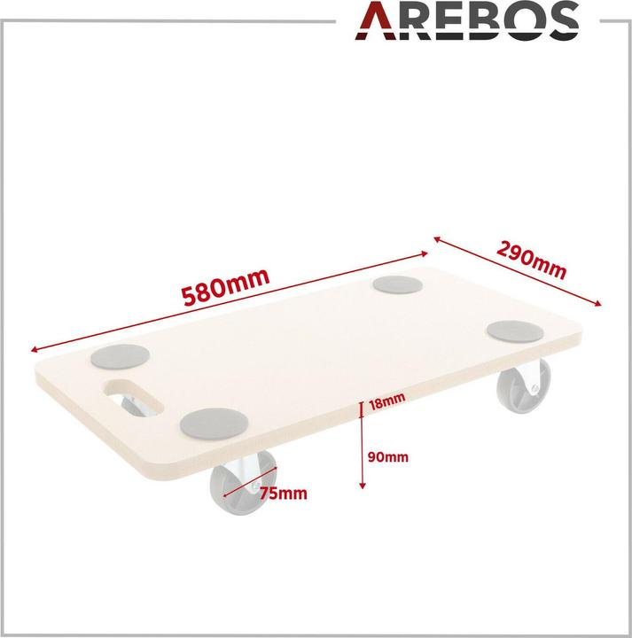 Actual product image Arebos Roller board (200 kg)