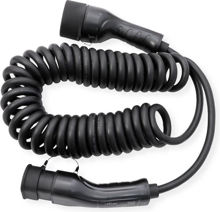 Actual product image Roline E-car charging cable Type2, 1-phase (Type 2, 7.40 kW, 32 A, 7.50 m)