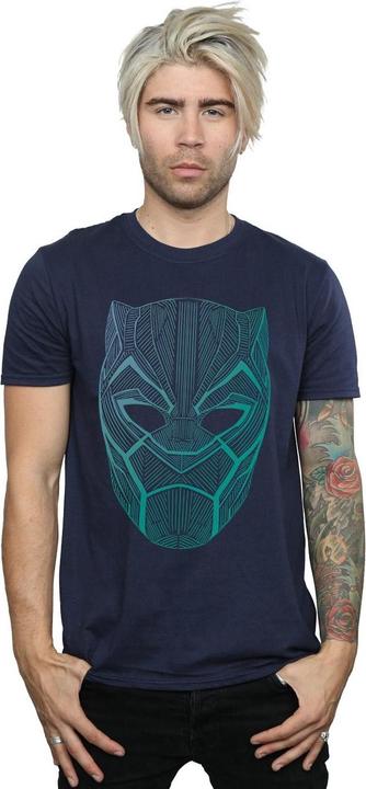 Actual product image Mens Black Panther Tribal Mask T-Shirt (XXL)