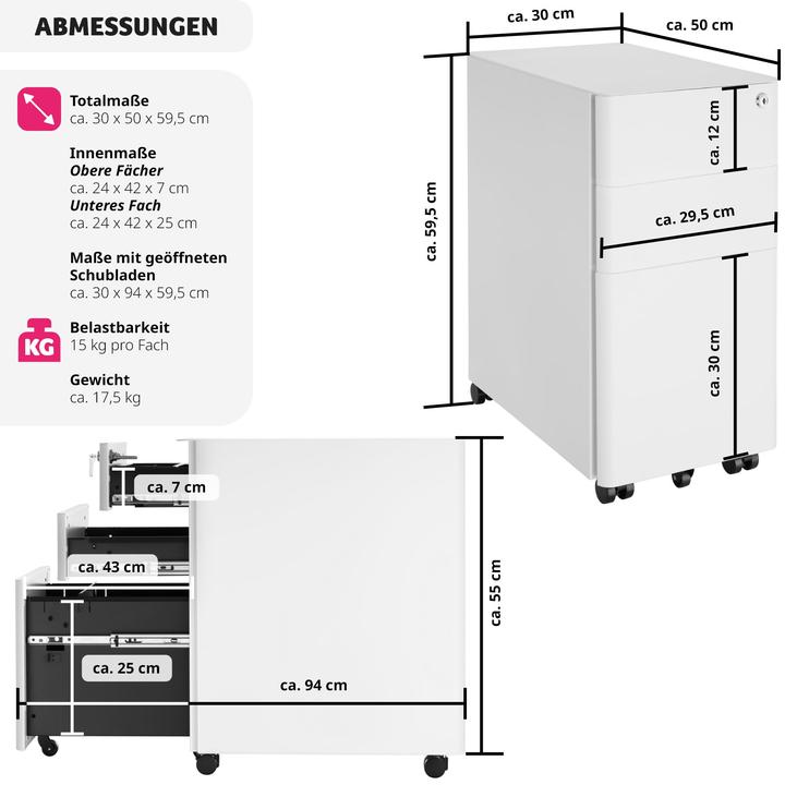 Produktbild tectake Parvus (30 x 50 x 59.5 cm)