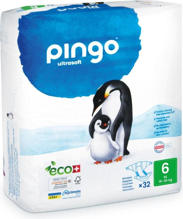 Produktbild Pingo Ökowindeln (Gr. 6, Tragepack, 32 Stück)