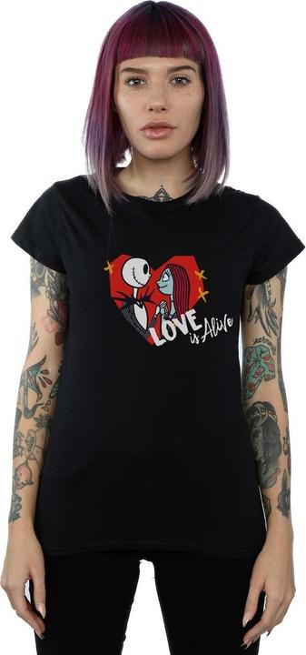 Actual product image Disney Womens/Ladies The Nightmare Before Christmas Love Is Alive Cotton T-Shirt (S)