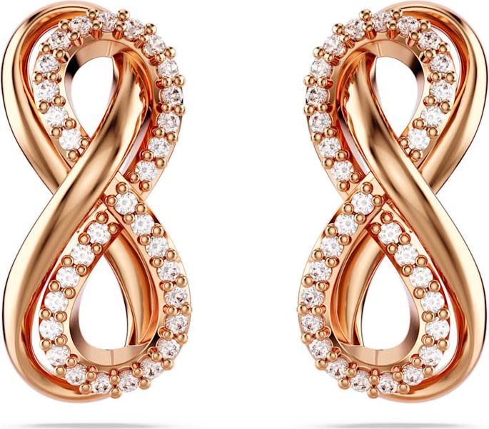Image du produit Swarovski Hyperbola Clous d'oreilles Infinité Blanc Or rose (Métal Swarovski)