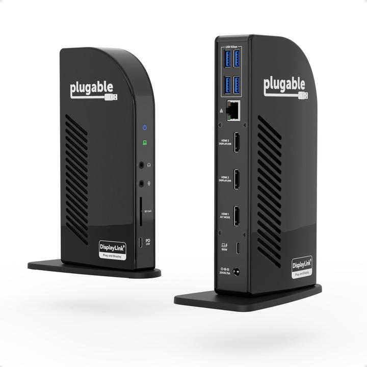 Immagine prodotto Plugable USB-C Triple Display Dock (USB-C, 9 Porti)