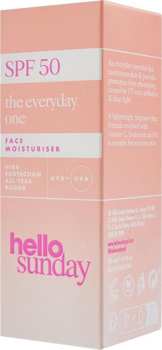 Immagine prodotto Hello sunday the everyday one Crema idratante per il viso SPF 50 (50 ml, Crema da giorno, SPF 50)