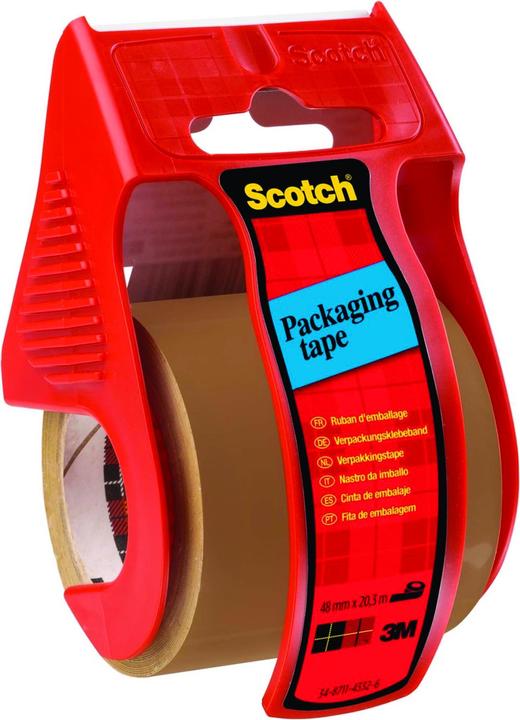Actual product image Scotch Mini dispenser for (C.5020.D) tapes, packed in tape set, 48 mm x 20.3 m, red