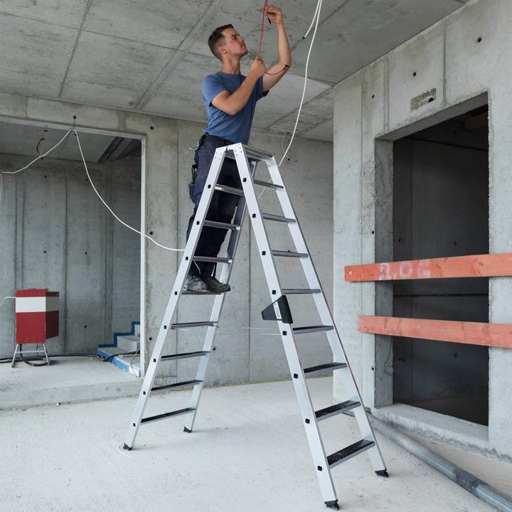 Image du produit Munk Escabeau à marches accessible des deux côtés avec clip-step 2x9 marches (Échafaudages, 360 cm)