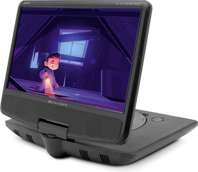 Actual product image Caliber Draagbare DVD Speler Auto - 10 Inch Scherm met USB en Accu - Koptelefoonaansluiting - Zwart (Portable DVD player)