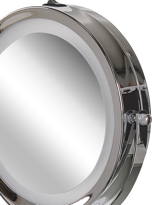 Produktbild Beliani Kosmetikspiegel silber mit LED-Beleuchtung ø 20 cm VERDUN