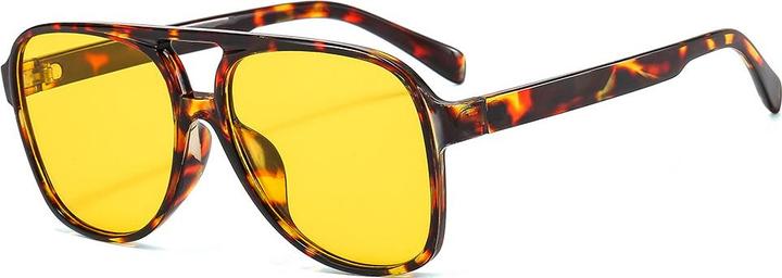 Techsuit - Sunglasses (98061) - UV Protection, for Women and Men - Leopard / Yellow