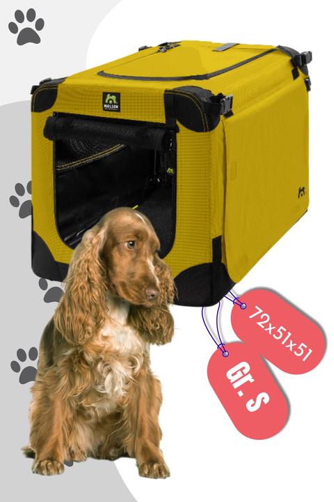 Produktbild Maelson Soft Kennel Hundebox in 3 Grössen - Saffron Yellow (Hund, Atmungsaktiv, Waschbar, Faltbar)