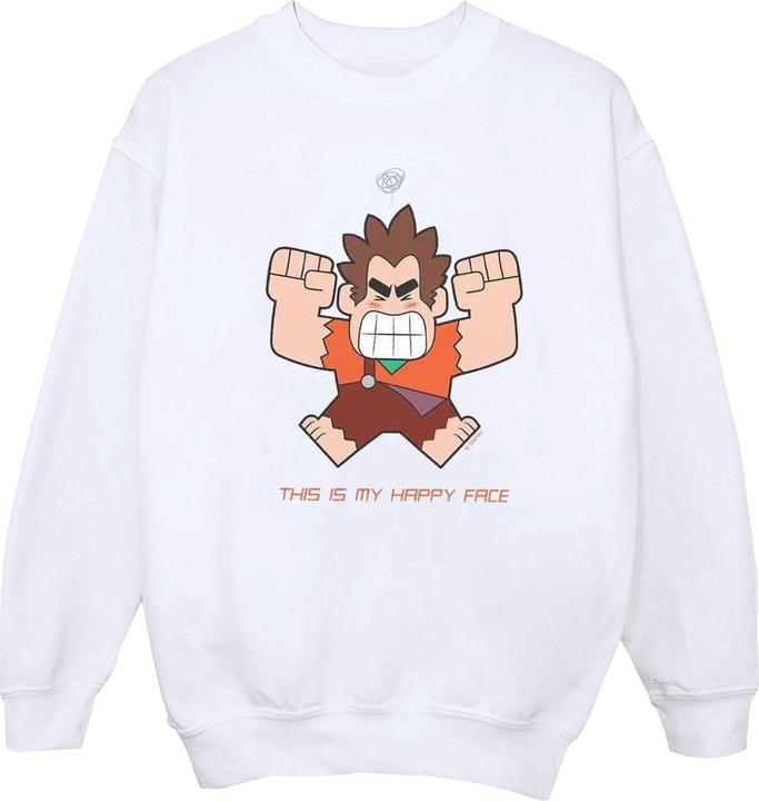 Actual product image Disney Womens/Ladies Wreck It Ralph Happy Face Sweatshirt (XL)