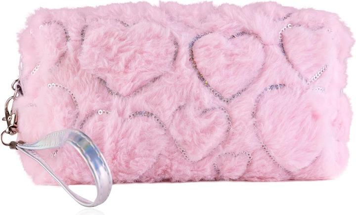 Immagine prodotto Accentra Borsa da toilette con pelliccia e paillettes