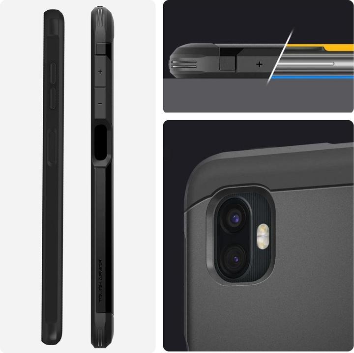 Actual product image Spigen TOUGH ARMOR GALAXY XCOVER 6 PRO Black (Samsung Galaxy XCover 6 Pro)