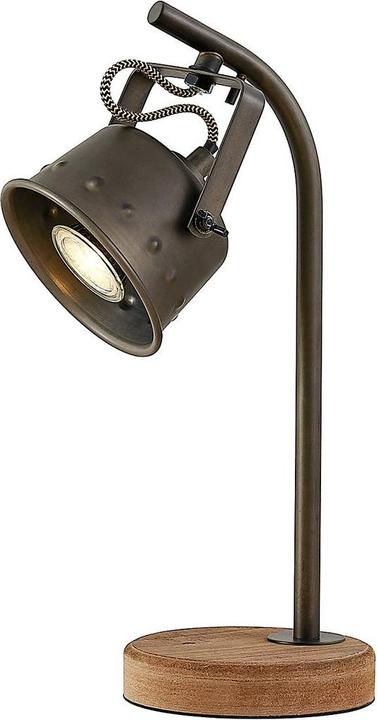 Image du produit Lindby Rubinjo Lampe de table Wood/Black (GU10)
