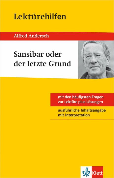 Produktbild Lektürehilfen Alfred Andersch "Sansibar oder der letzte Grund" (Deutsch, Alfred Andersch, 2015)