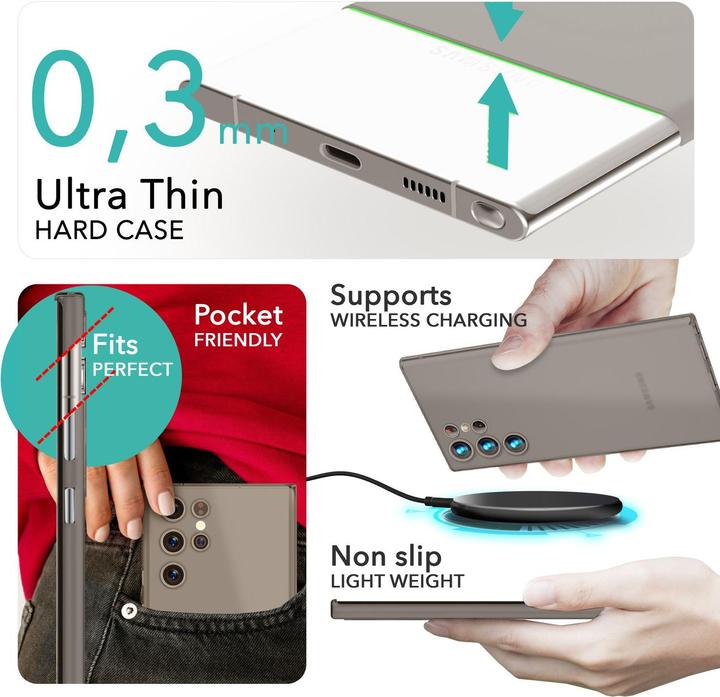 Actual product image Nalia Extremely Thin 0.3mm Matt Hardcase (Samsung Galaxy S24 Ultra)