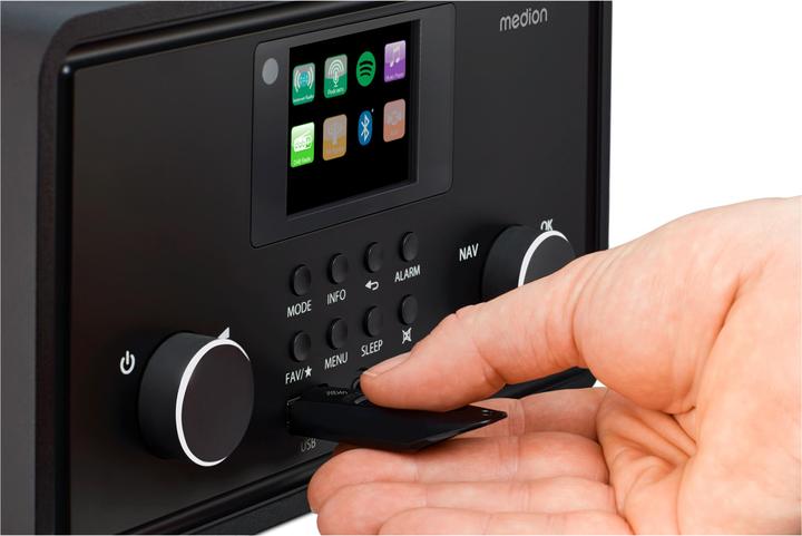 Image du produit Medion MD 88069 Radio Internet noir (Webradio, DAB+ DAB, AM, FM, Bluetooth, WiFi)