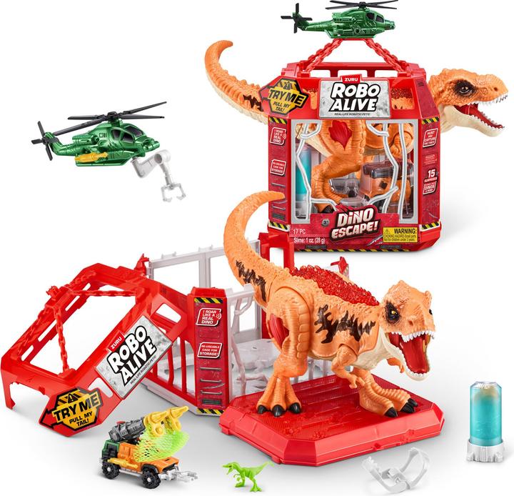 Actual product image Zuru Robo Alive Dino Escape playset with light + sound