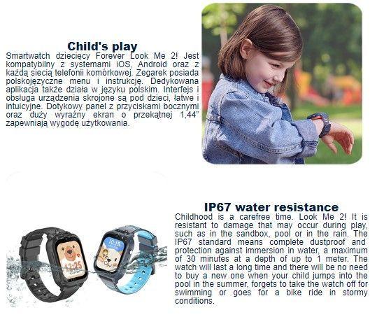 Actual product image Forever Smartwatch GPS WiFi 4G Kids KW-510 black (4G)