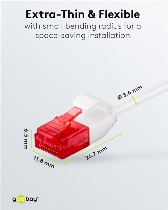 Produktbild Goobay Patch-Kabel (U/UTP, CAT6, 3 m)