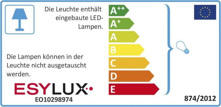 Energy Label Esylux LED downlight (500 lm)