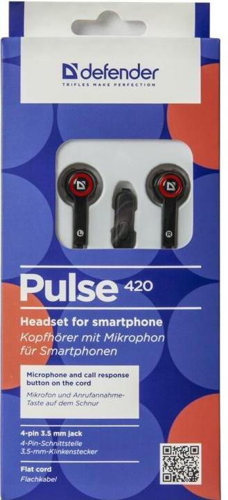Actual product image Defender Pulse 420 - øreproptelefoner (Cable)