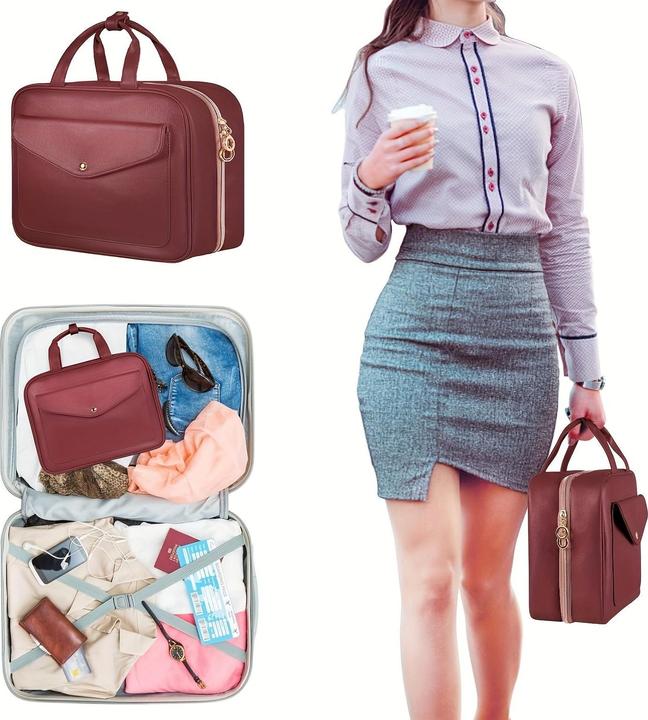 Only-Bags.Store Kulturtasche, 9-Liter-Tasche mit Metallgriff, grosse Kosmetiktaschen, mehrere Reisetaschen (9 l)