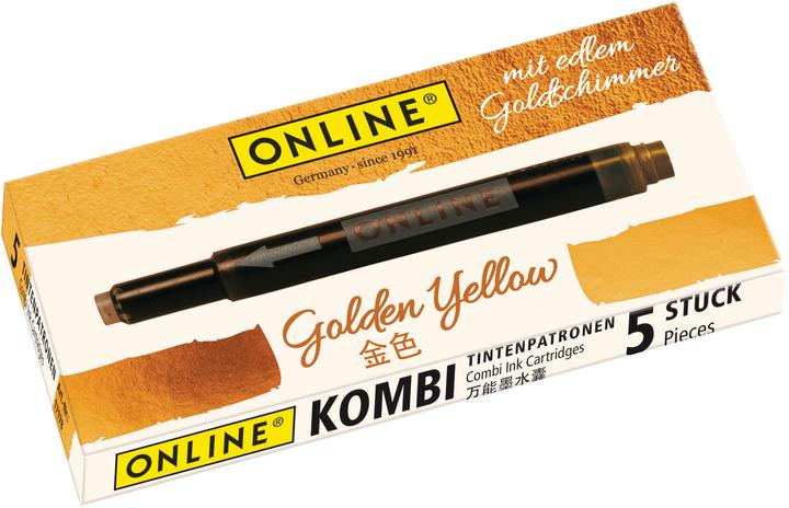 Actual product image Online Ink cartridge combi 17178/12 golden yellow (Inkwell, Gold)