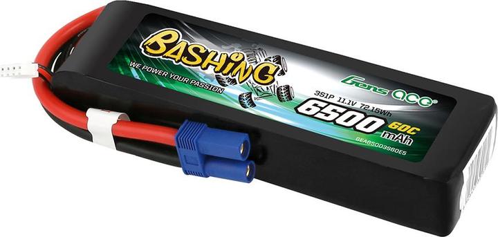 Immagine prodotto Gens Ace Modello di batteria (LiPo) 11.1 V 6500 mAh Numero di celle: 3 60 C Softcase EC5 (11.10 V, 6500 mAh)