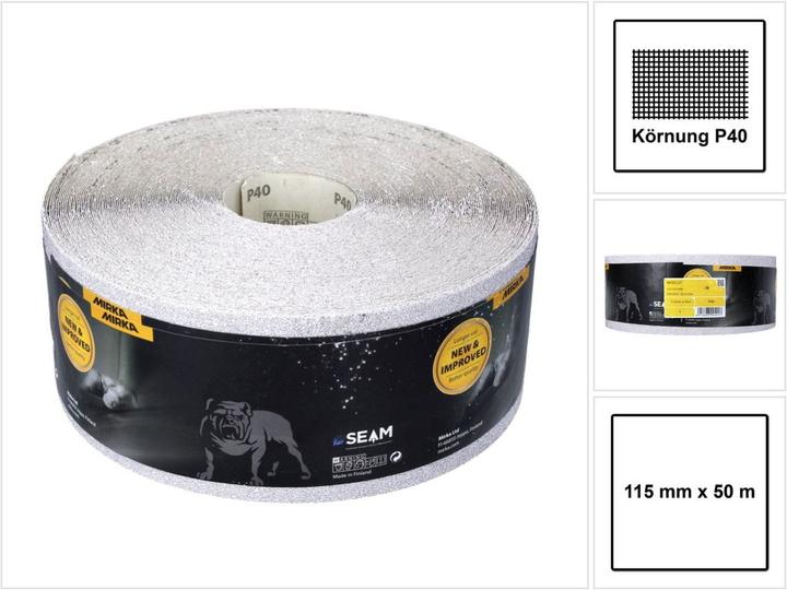 Mirka BASECUT Rotolo di carta abrasiva universale 115 mm x 50 m / P40 - ( 2251100140N ) (P40)