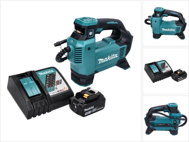 Produktbild Makita DMP 181 RT1 Akku Kompressor 18 V 11,1 bar + 1x Akku 5,0 Ah + Ladegerät (11.10 Bar)