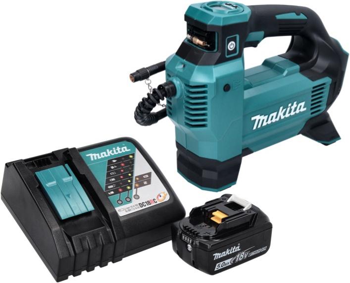 Produktbild Makita DMP 181 RT1 Akku Kompressor 18 V 11,1 bar + 1x Akku 5,0 Ah + Ladegerät (11.10 Bar)