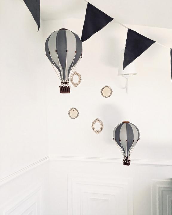 Immagine prodotto Super Balloon Deko Heissluftballon Weiss Dunkelgrau (1 x)