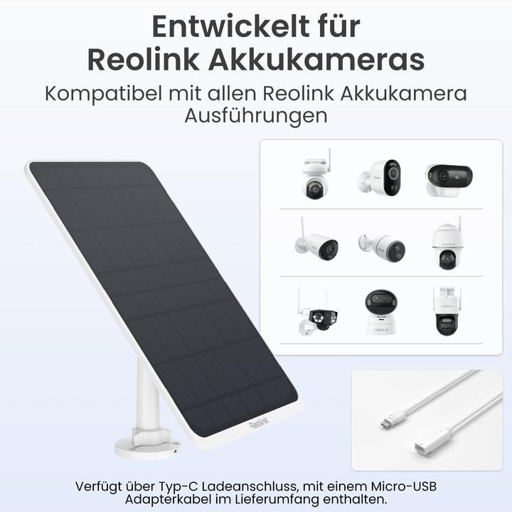 Image du produit Reolink Solar Panel 3-W (12 W)