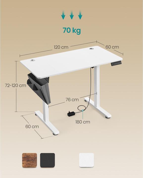 Produktbild Songmics Stehtisch (120 x 60 x 120 cm)