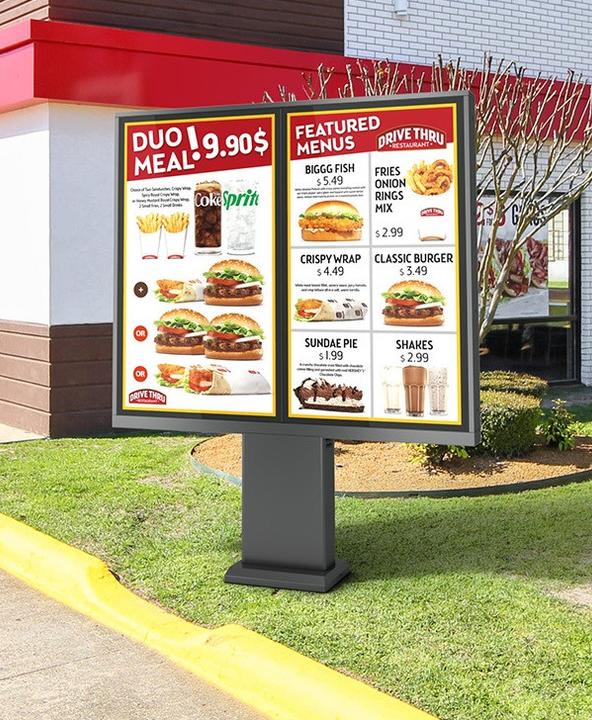 Produktbild DSS Outdoor Stele Portrait 2x55", Metall, Full Outdoor