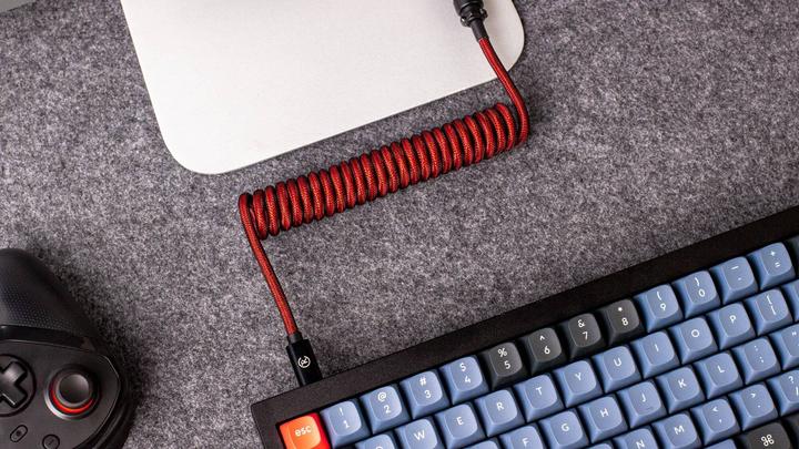 Produktbild Keychron premium coiled aviator kabel kabel (1.08 m, USB 2.0)