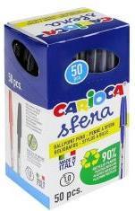 Image du produit Carioca Paquet de 50 stylos à bille Eco 1mm (Multicolore, 50 x)