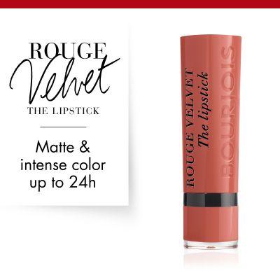 Actual product image Bourjois Rouge Velvet The Lipstick (15 Peach Tatin)
