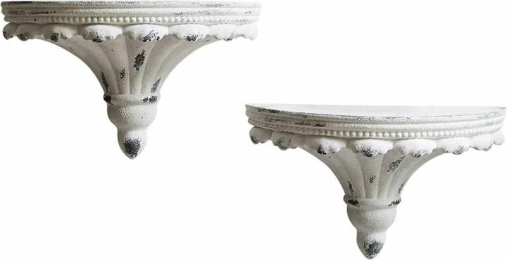 Produktbild Loberon Wandregal 2er Set Liara antikweiss