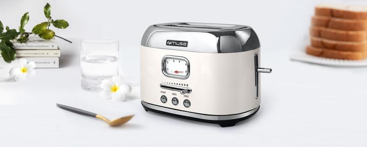 Immagine prodotto Muse MS120 SC Tostapane in acciaio inox beige